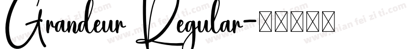 Grandeur Regular字体转换